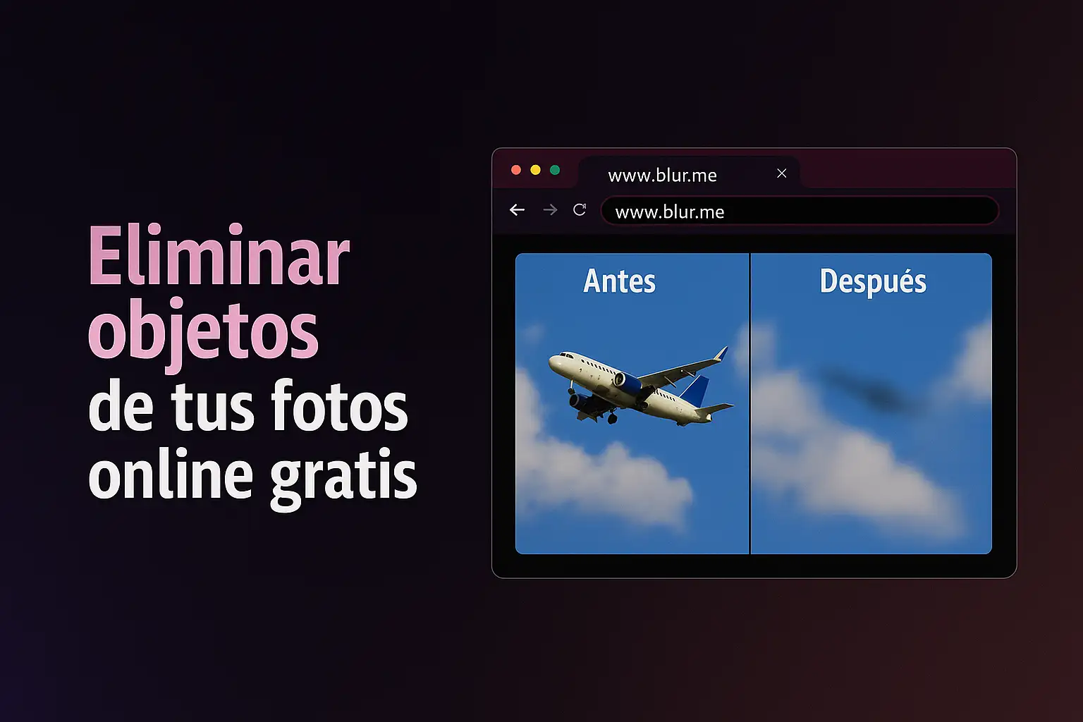 Imagen mostrando un editor online eliminando objetos no deseados de una imagen.